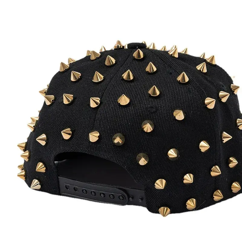 Casual Unisex Summer Hat Rivet Embellished Precision Flat Brim Baseball Cap Versatile Stylish Popular Trendy Lace Net Cap