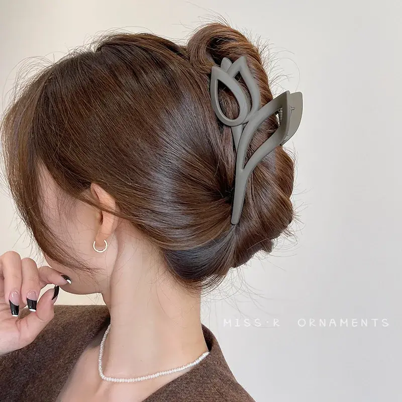 Large Size Shark Clamp Hair Accessories Rose Flower Women's Updo Hair Styling Professional Salon Sectioning Fixed Hair Clips