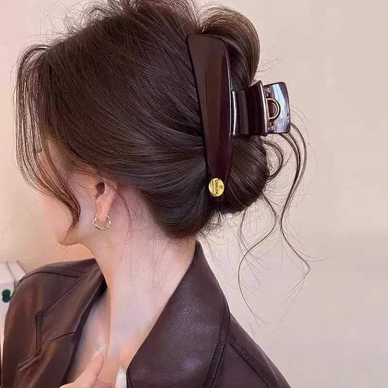 Early Spring High-End Gold Label Shark Clamp Women's New 2025 Advanced Feeling Hair Clip Rear Head Fixed Clip Professional Salon