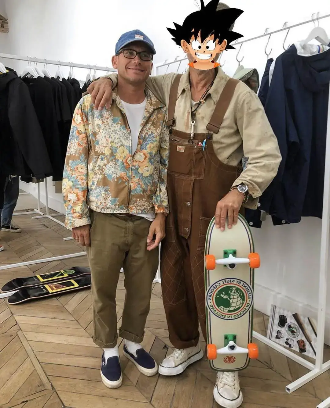 Japanese Style Loose Fit Jumpsuit Cargo Pants Bell Bottoms Dad Pants Ins Popular Same Style Tank For Men Women