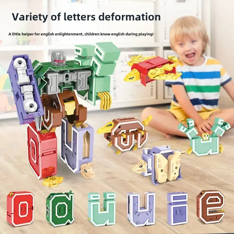 Digital Robot Transforming Toy Cross-border Children's Educational Toy 0-9 Single Digit Transformation Suit With Gift Box