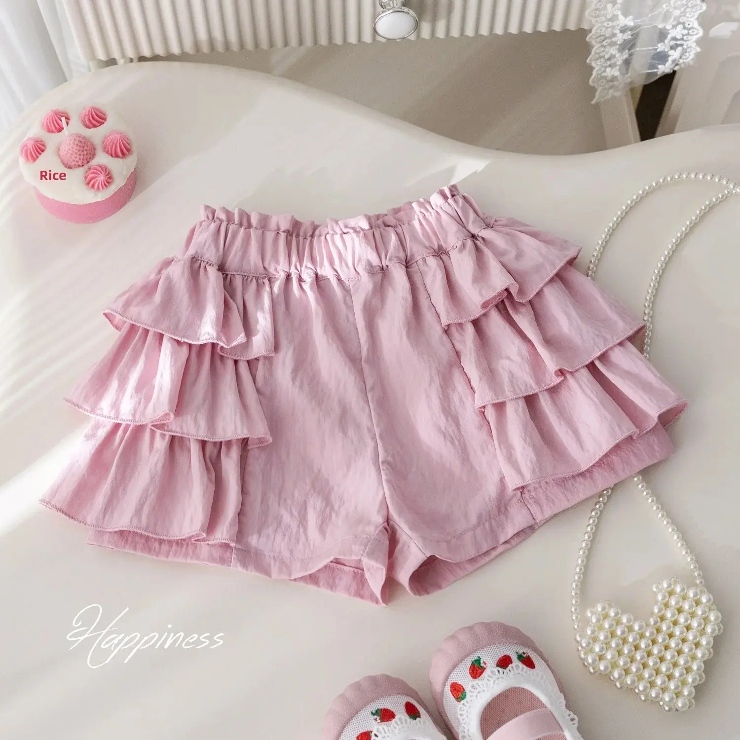Stylish Korean-Style Children's Cake Pants Summer New Arrival Casual Flared Women's Baby Fashionable Sweet Shorts