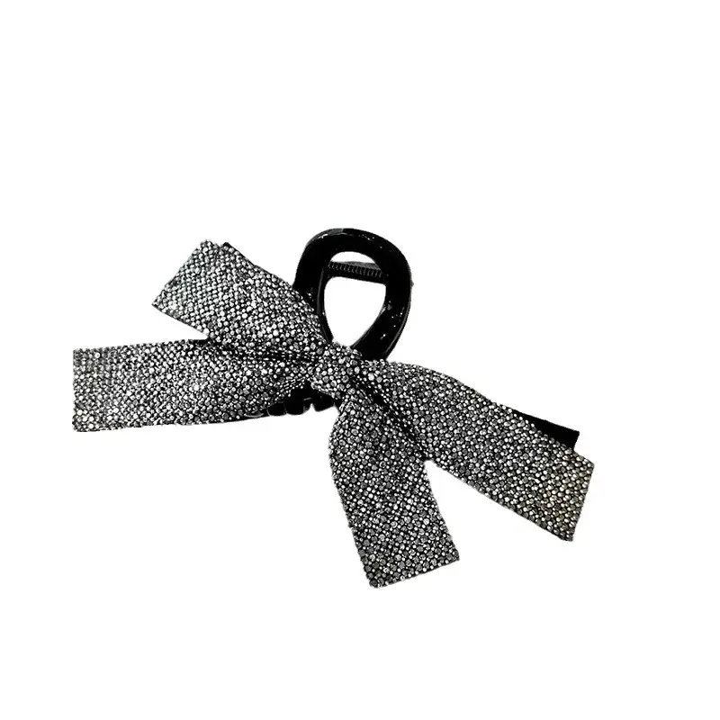 Butterfly Knot Hair Clip Women's High-End Full Diamond Back of Head Stylish Hair Clip Hair Band Hair Accessories