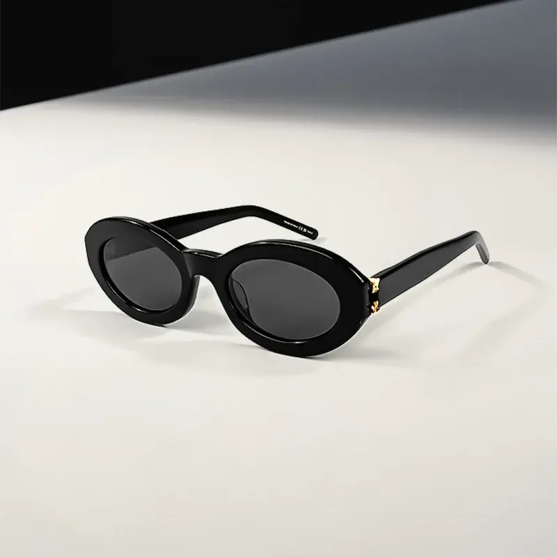 Best-Selling Women's Sunglasses Red Book Oval Frame SLM136 High-End Fashionable Vintage Lens UV Protection Glasses