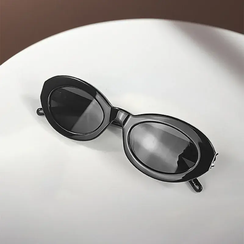 Best-Selling Women's Sunglasses Red Book Oval Frame SLM136 High-End Fashionable Vintage Lens UV Protection Glasses