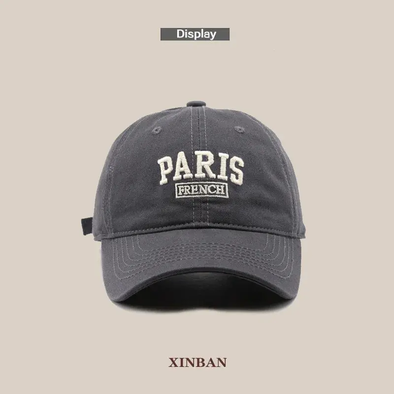 Retro Japanese Style Embroidered Letter Baseball Cap Unisex Outdoor Sun Protection Hat Korean Version Men's Fashion Accessory