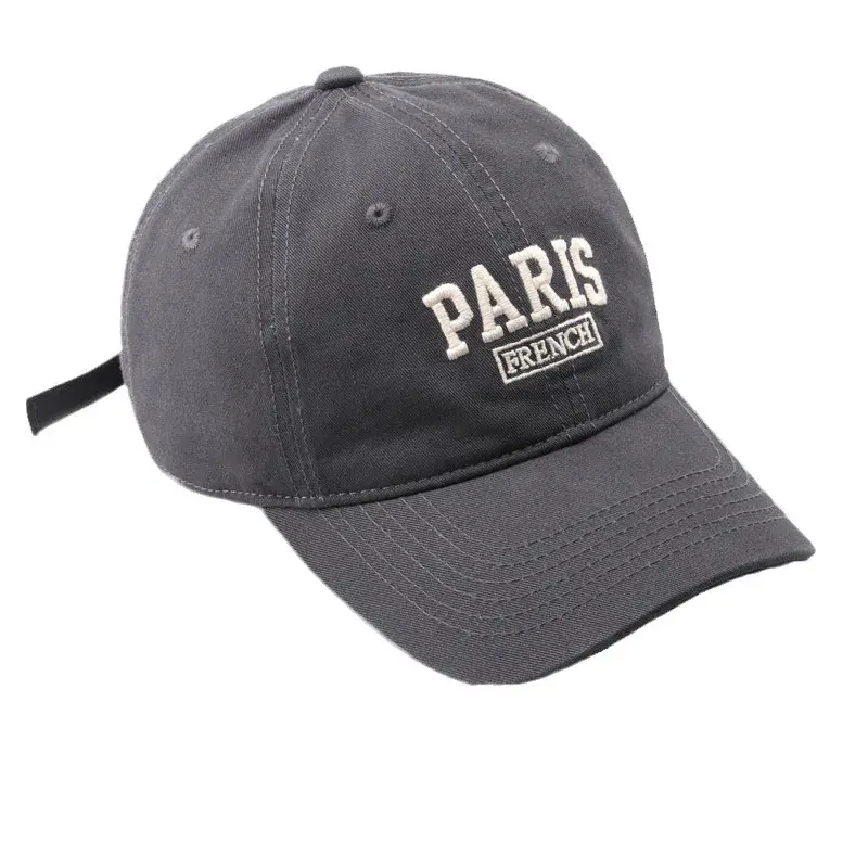 Retro Japanese Style Embroidered Letter Baseball Cap Unisex Outdoor Sun Protection Hat Korean Version Men's Fashion Accessory