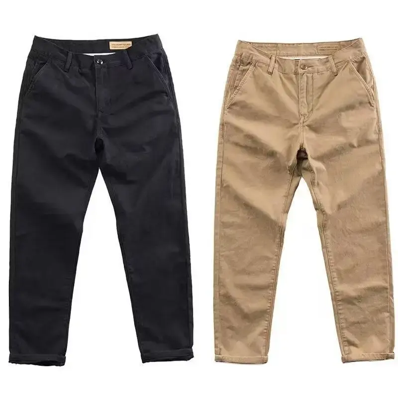 Men's Casual Business Pants Autumn Winter 2024 Straight-Leg Trousers All-Season Style For Young Men