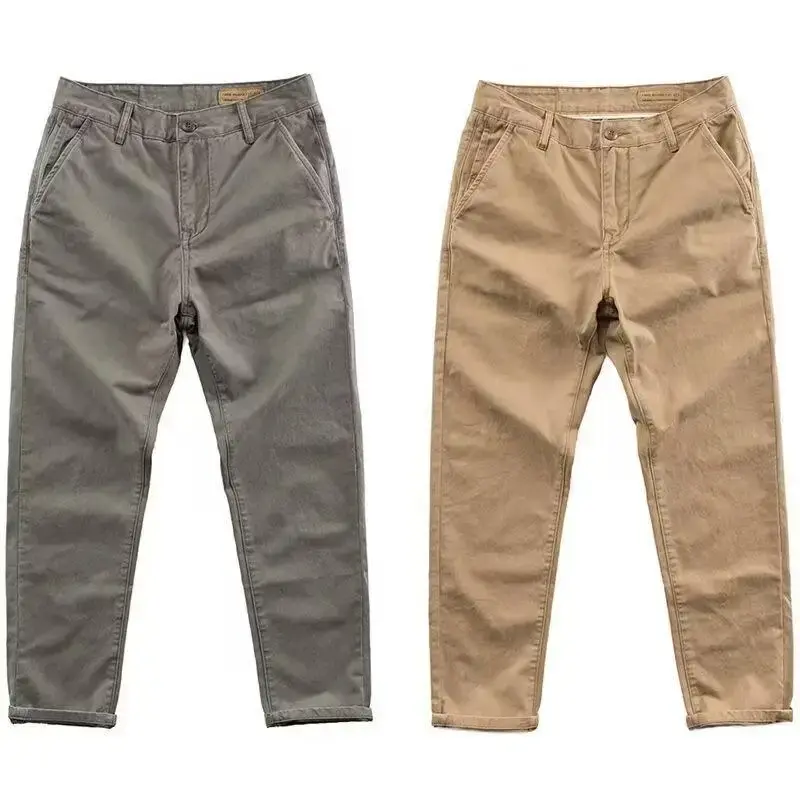 Men's Casual Business Pants Autumn Winter 2024 Straight-Leg Trousers All-Season Style For Young Men