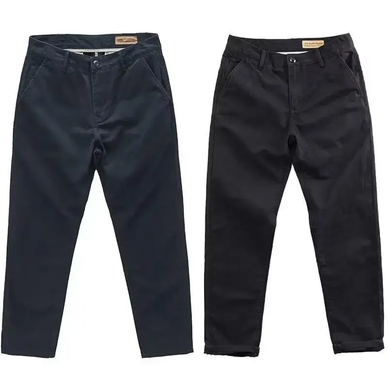 Men's Casual Business Pants Autumn Winter 2024 Straight-Leg Trousers All-Season Style For Young Men
