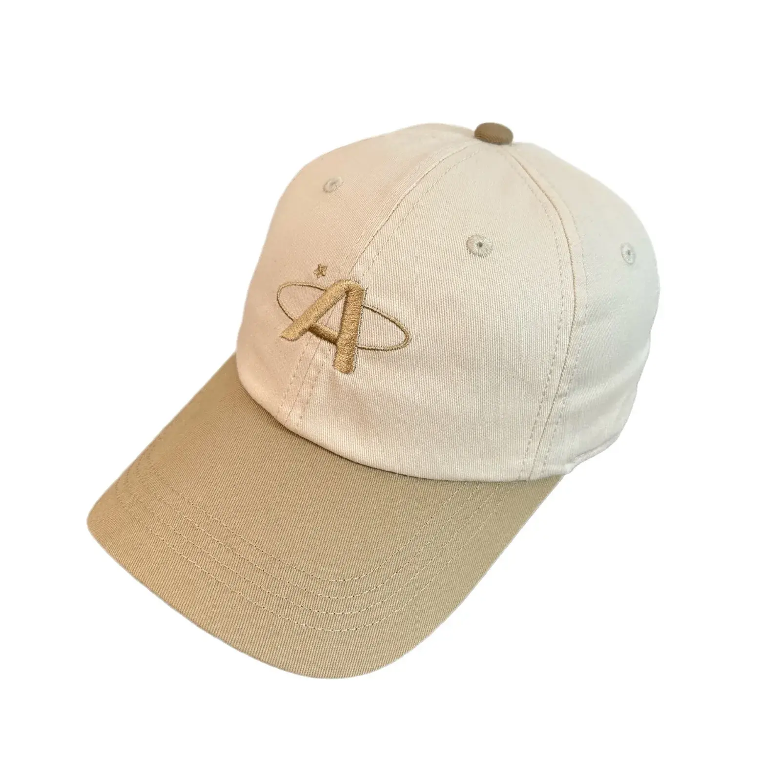 Original Design Fashionable A- Letter Soft Top Embroidered Baseball Cap Unisex Korean Style Street Casual Bowler Hat Face Slimmi