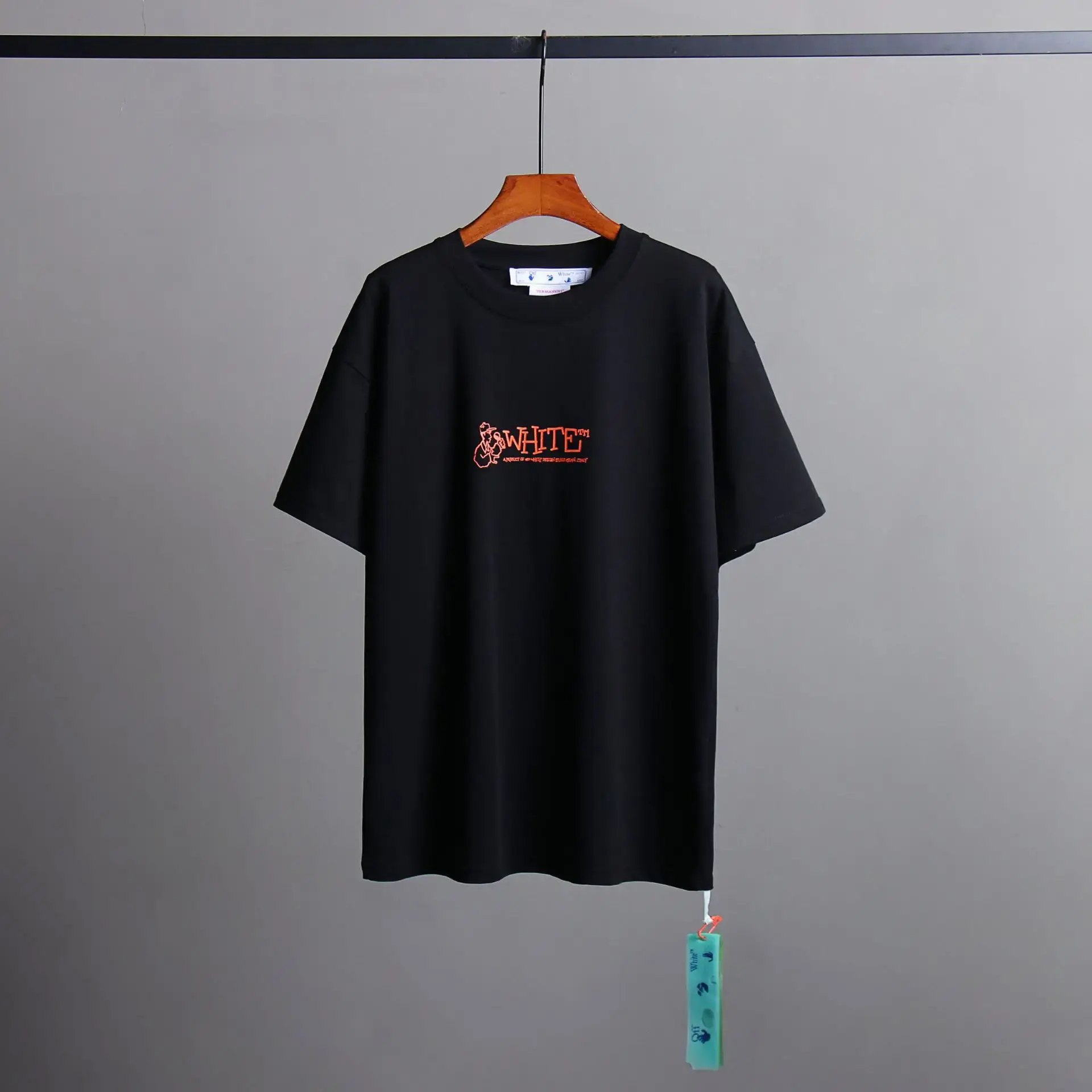 Trendy Plus Size European And American Style Gradient Arrow Oil Painting Print Short Sleeves Loose Fit White Couple T-Shirt For