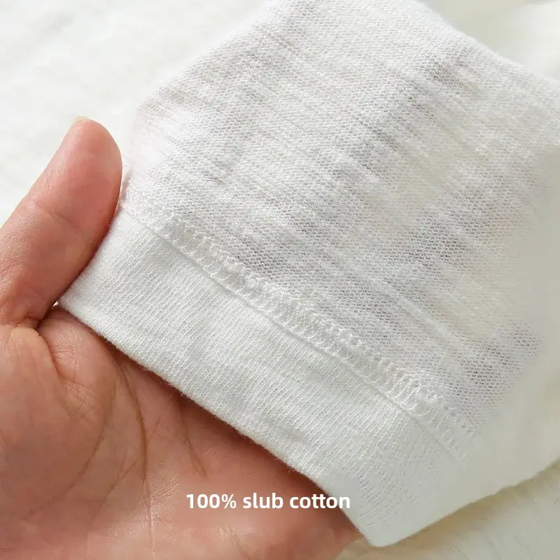 Vintage Men's Bamboo Cotton Thick T-Shirt 320g American Style Whiteshort Sleeves Summer Men's T-Shirt