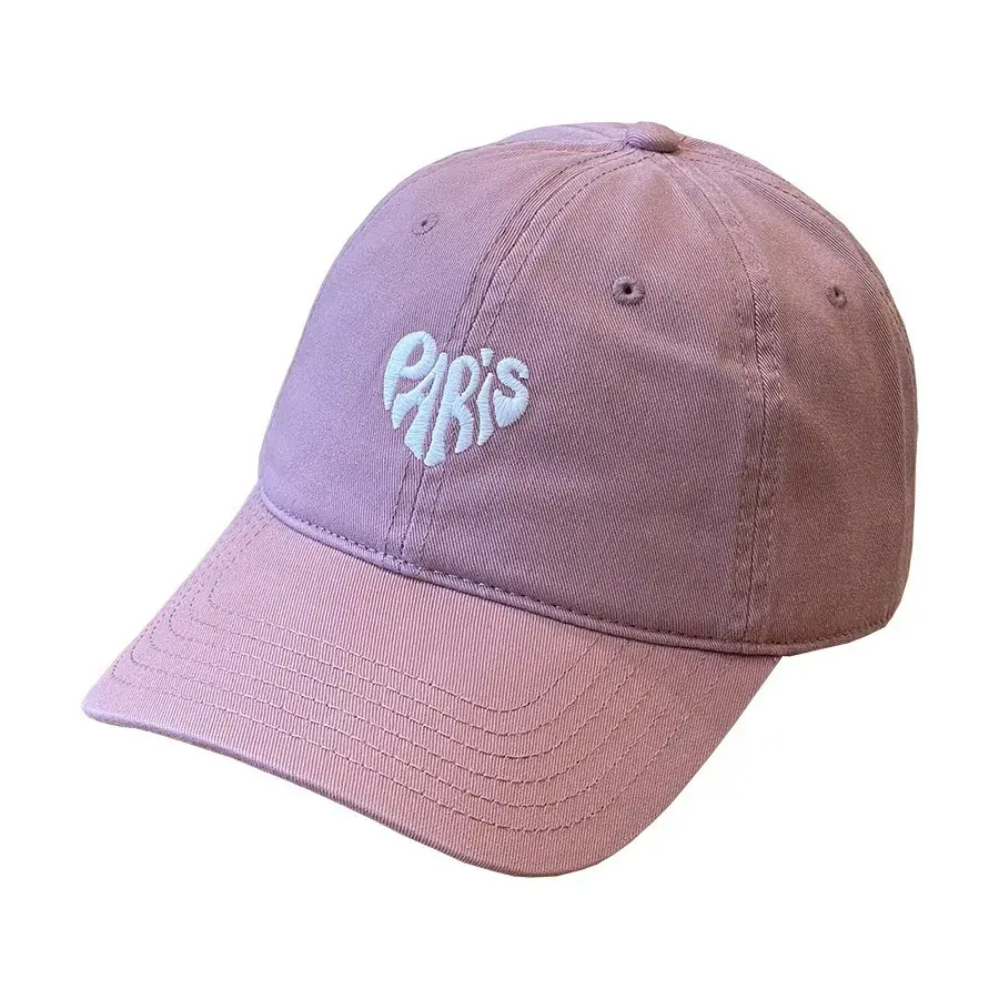 Love Heart Paris Embroidery Couple Baseball Caps Women's Casual Four Seasons Soft Top Deepened Large Head Circumference Duckbill