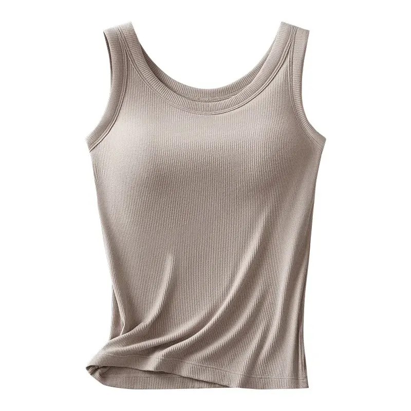 Women's Integrated Inner Anti-Exposure Large Size Modal Cotton Tank Top With Chest Pad Strapless Bra From China Mainland