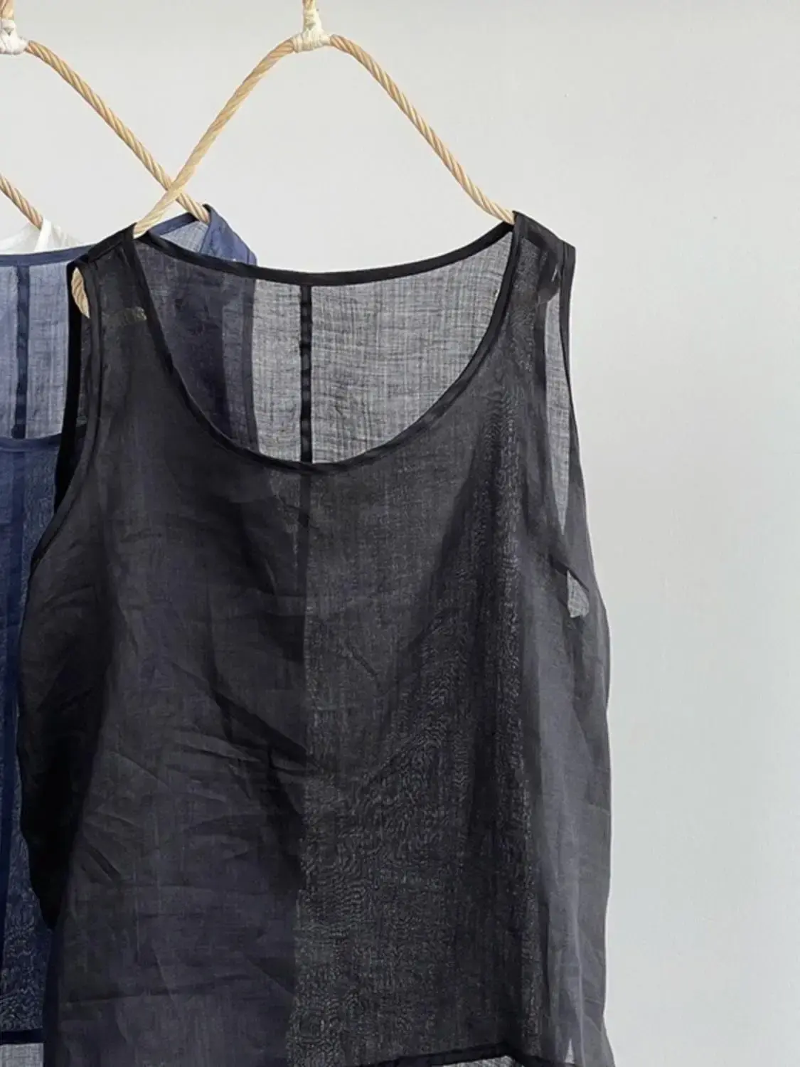 Innervest Artistic Plus Size Basic Cotton Linen Vest Without Sleeves Versatile Design Sensibility Lightweight Short Long Length
