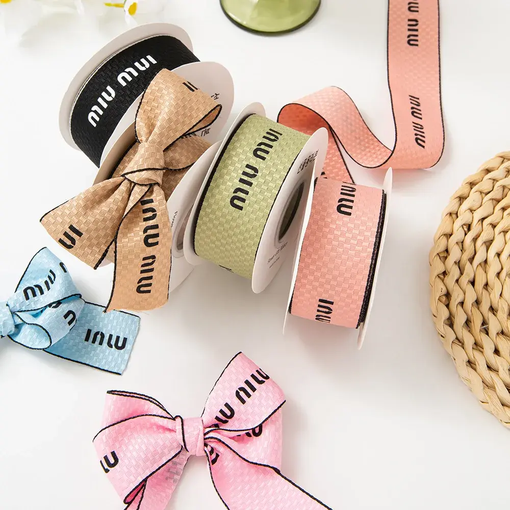 Simple Korean Style Handmade DIY Letter Ribbon Hair Accessory Small Fragrance Style Butterfly Knot Decorative Material