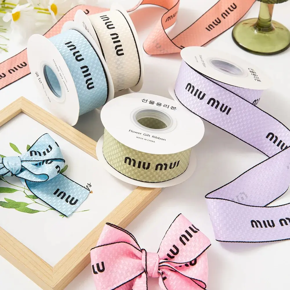 Simple Korean Style Handmade DIY Letter Ribbon Hair Accessory Small Fragrance Style Butterfly Knot Decorative Material