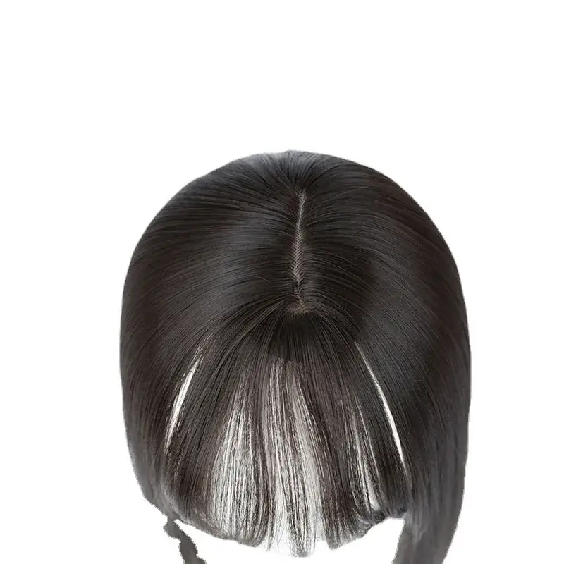 Women's Airy Bangs Hair Extension Pieces Realistic Hair Covers up White Hair Adds Volume Seamless Hairpieces Blocks