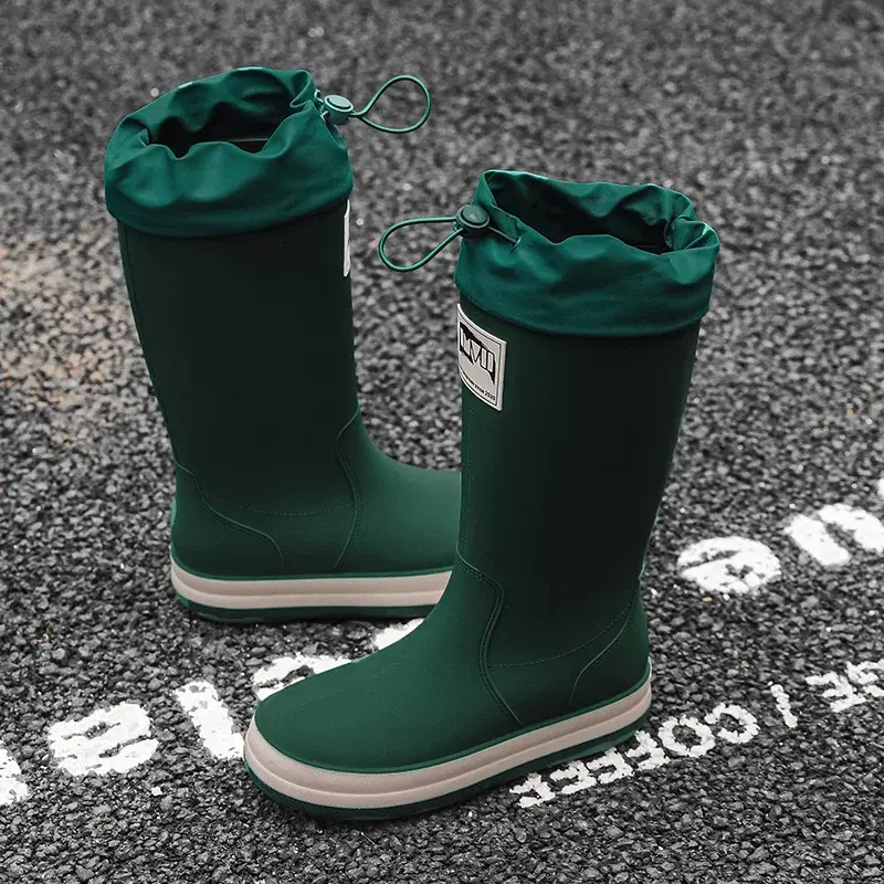 Fashionable Waterproof Non-slip Outdoor Camping Rain Shoes For Couples Versatile Warm Plastic Shoes From Taobao