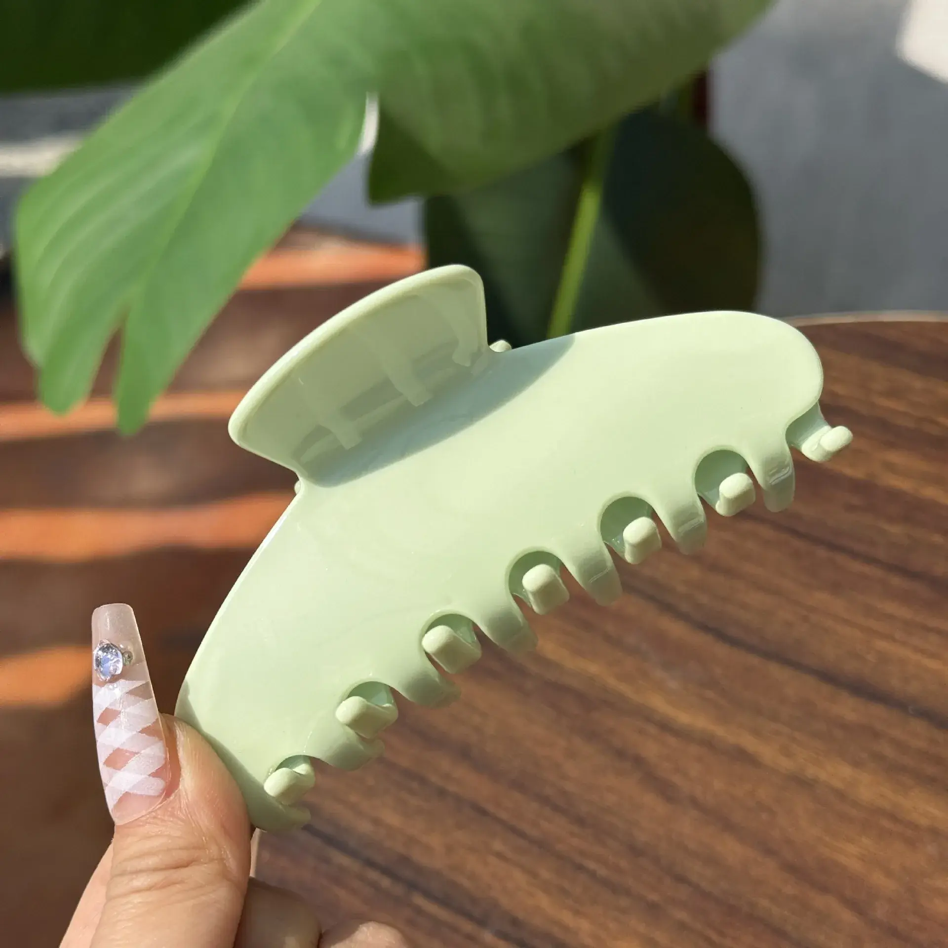 New Season Spring Summer Blue Green Acetate Hair Claw Sweet Simple Versatile Shark Clamp Hair Accessory Elegant Personality