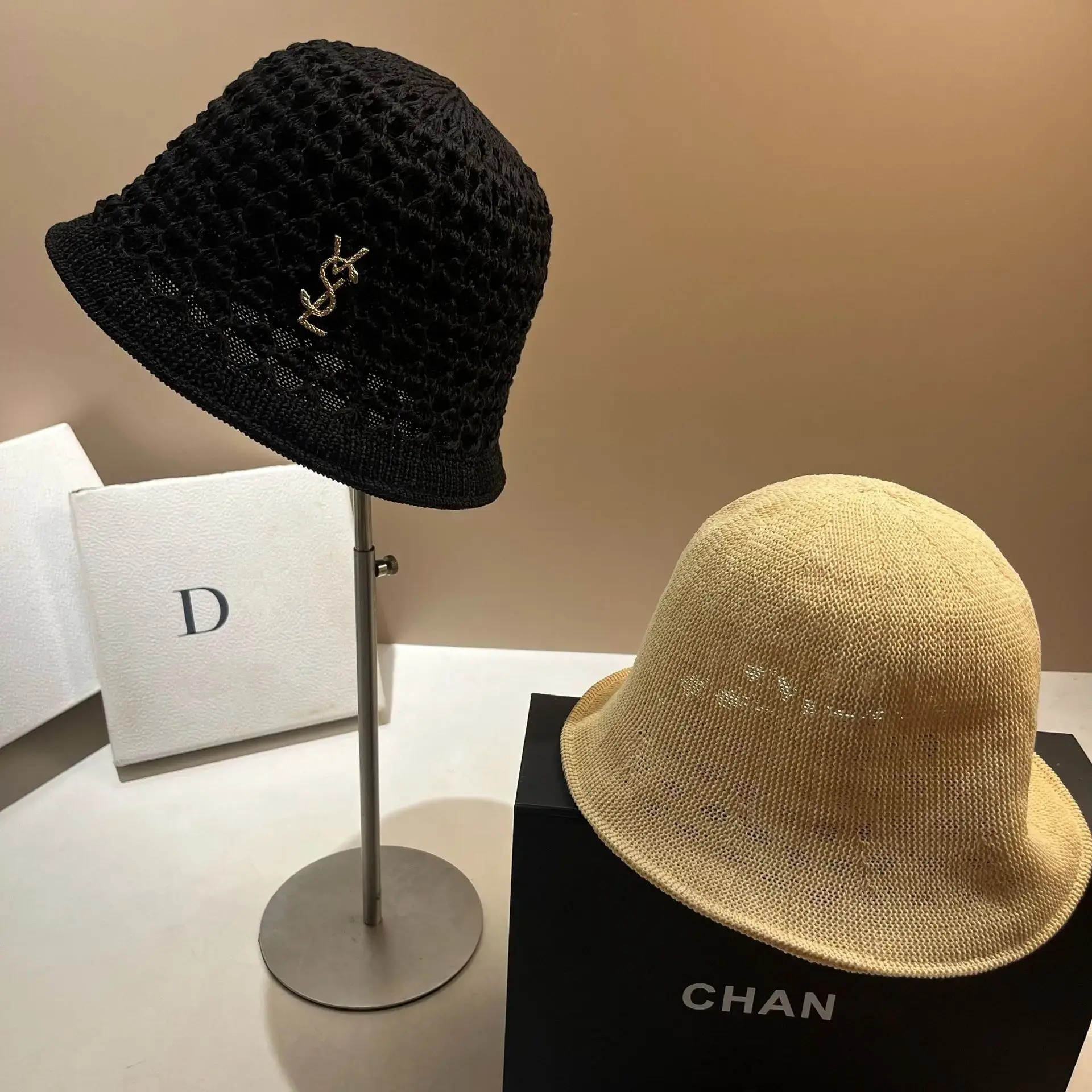 Fashionable Double-Sided Hook Needle Bucket Hat Women's Spring Summer Breathable Korean Style Face Slimming Fisherman Cap