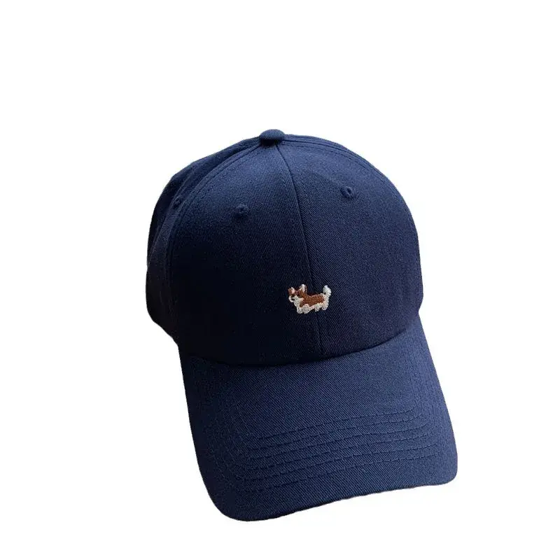 Cute Cartoon Corgi Dog Baseball Cap Unisex Soft Sunshade Hat Korean Style Simple Cool Match All over Lace Net Hat for Couples