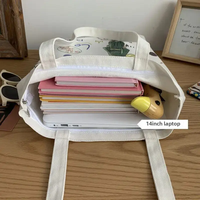 Prince's Commemorative Canva Bag Women's Single Shoulder INS Style Korean Artistic Niche Ulzzang Cloth Bag Women's