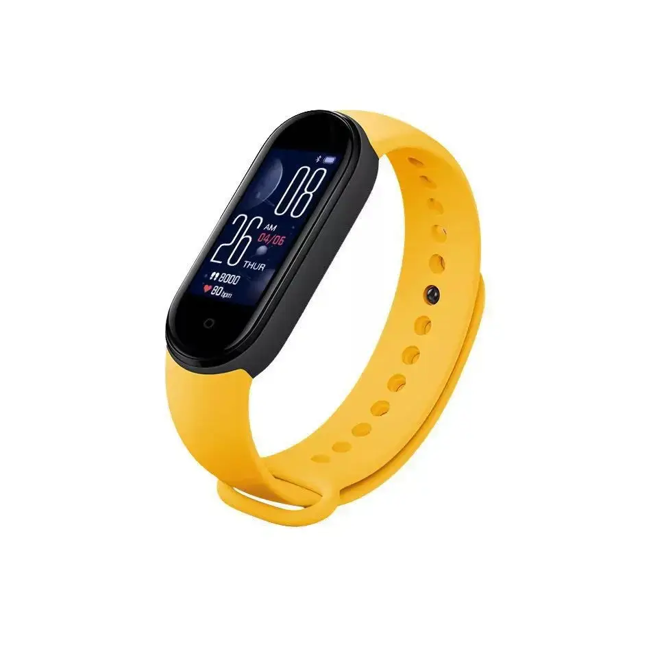 M5 Smart Bracelet Silicone Waterproof Photography Heart Rate Blood Pressure Oxygen Multi-language Magnetic Charging Factory Dire