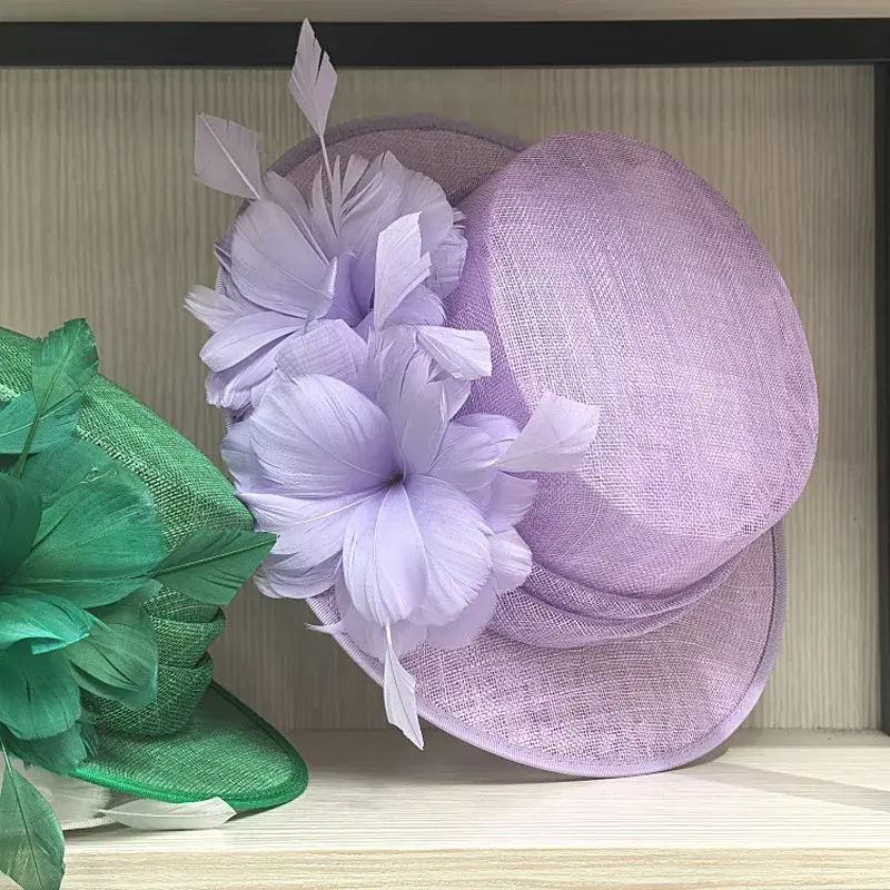 Ladies Retro British Style Summer Sun Hat Flat Top Straw Hat Elegant Floral Fashionable Beach Holiday Hat Lace Net Cap