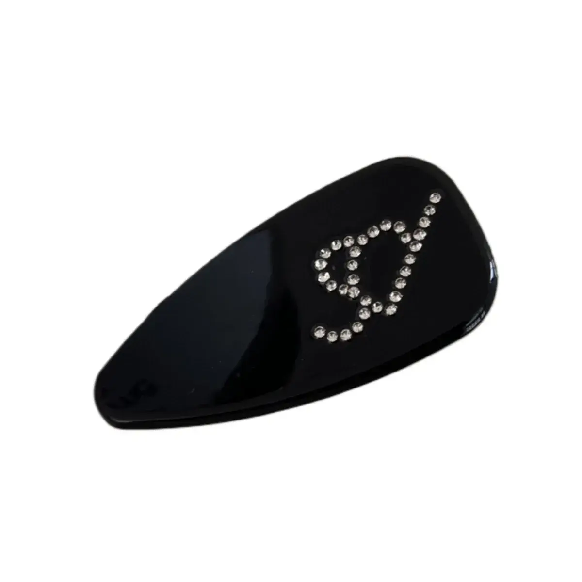 Korean Style Letter Embellished Diamond Acetate Hair Clip Girls Waterdrop Bangs Side Parting Hair Clamp Professional Salon Fixed