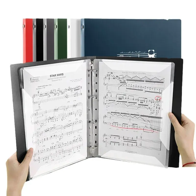 Student Modifiable Non-reflective Multi-layer Music Score Folder Sheet Music Clip Steel Piano Partitioner Replaceable Inner Core
