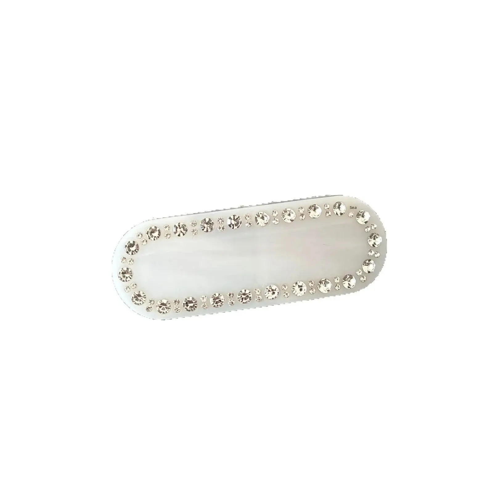 Acetate Oval Triangle Hair Clips Spring Clamp Diamond Embedded Bangs Hair Grips Professional Salon Partition Fixed Hair Clips