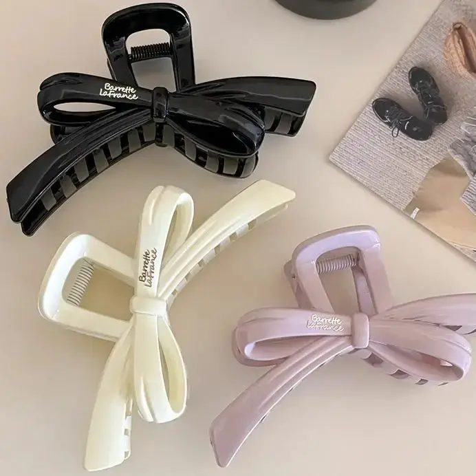 Elegant Large Size Hair Clip Butterfly Knot Practical Shark Clamp Versatile Simple Commuting Convenient Hair Accessories