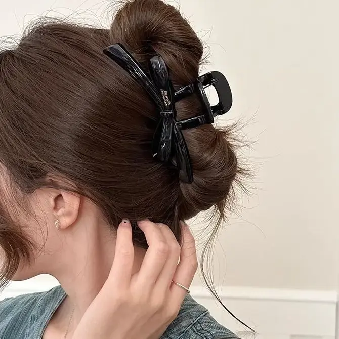 Elegant Large Size Hair Clip Butterfly Knot Practical Shark Clamp Versatile Simple Commuting Convenient Hair Accessories