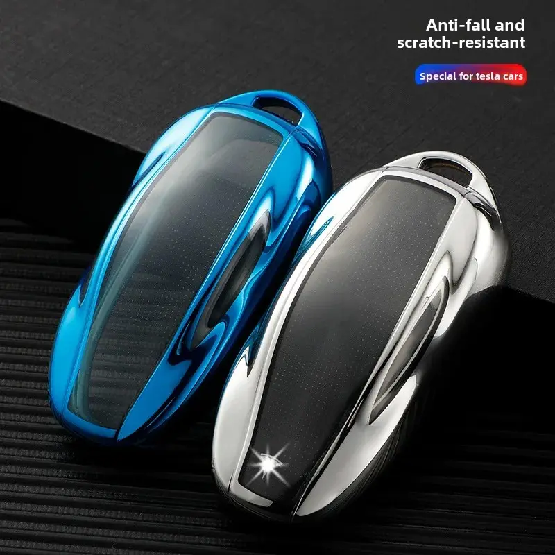 Tesla Key Case ModelY/Model3 Card Holder ModelS/X Car Buckle Women's Car Key Cover Accessories for Women