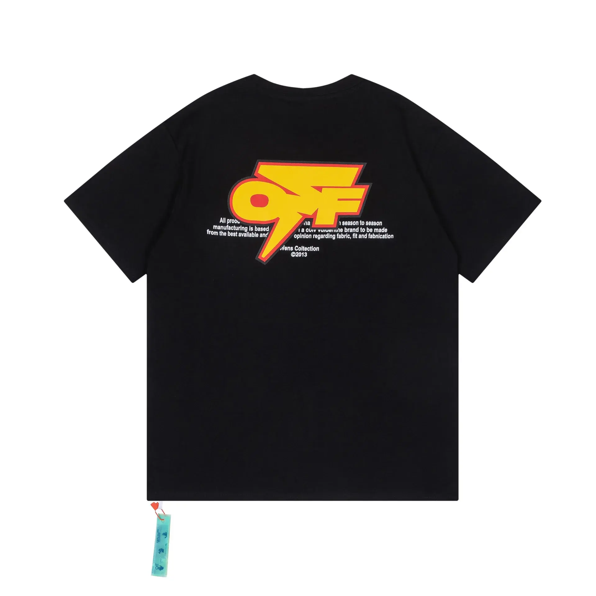 2023 Spring Summer New OW Creative Letter Pattern Round Neck Pullovers Short Sleeves Men Women's Same Style Wholesale Drop Shipp