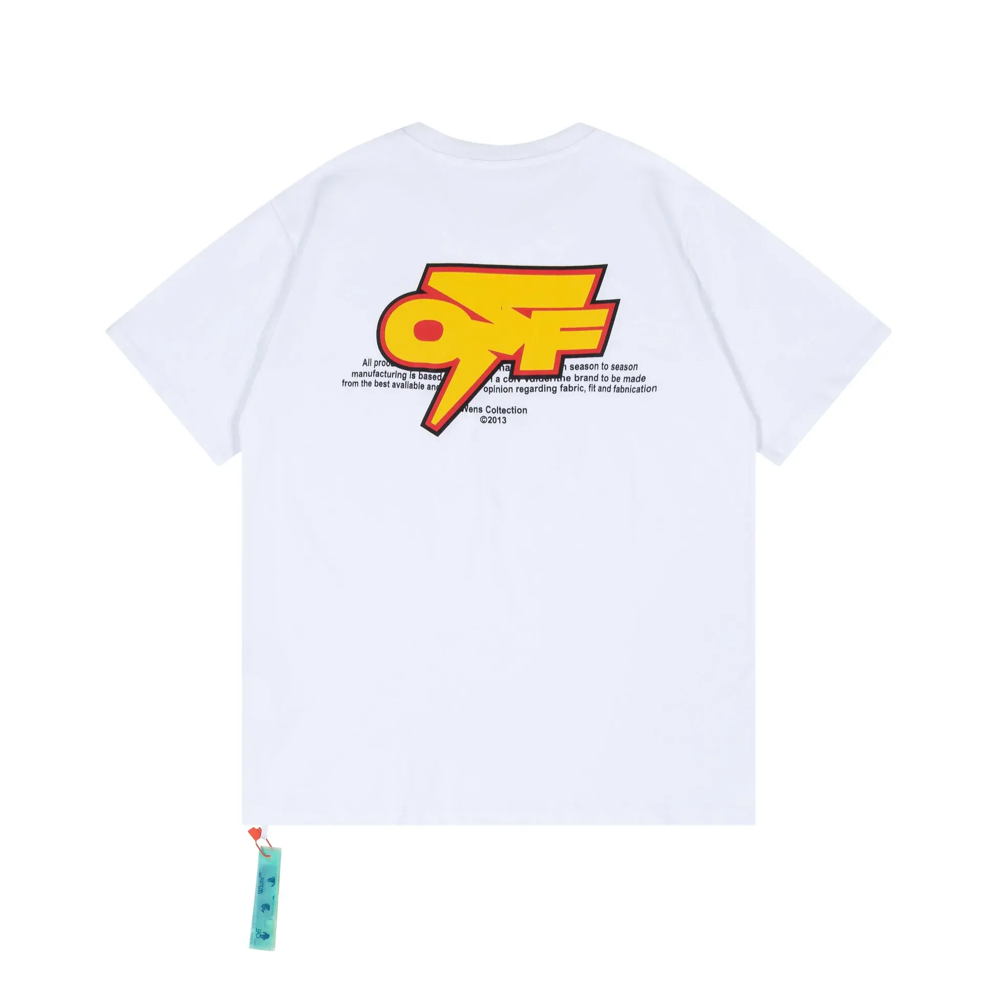 2023 Spring Summer New OW Creative Letter Pattern Round Neck Pullovers Short Sleeves Men Women's Same Style Wholesale Drop Shipp