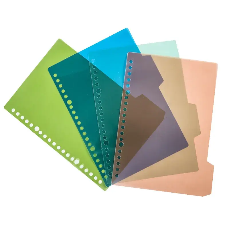 A5 A6 B5 Index Divider Page 20 26 30 Holes Colorful Four-page Dividers For Notebooks And Loose Leaf Binders Office Supplies