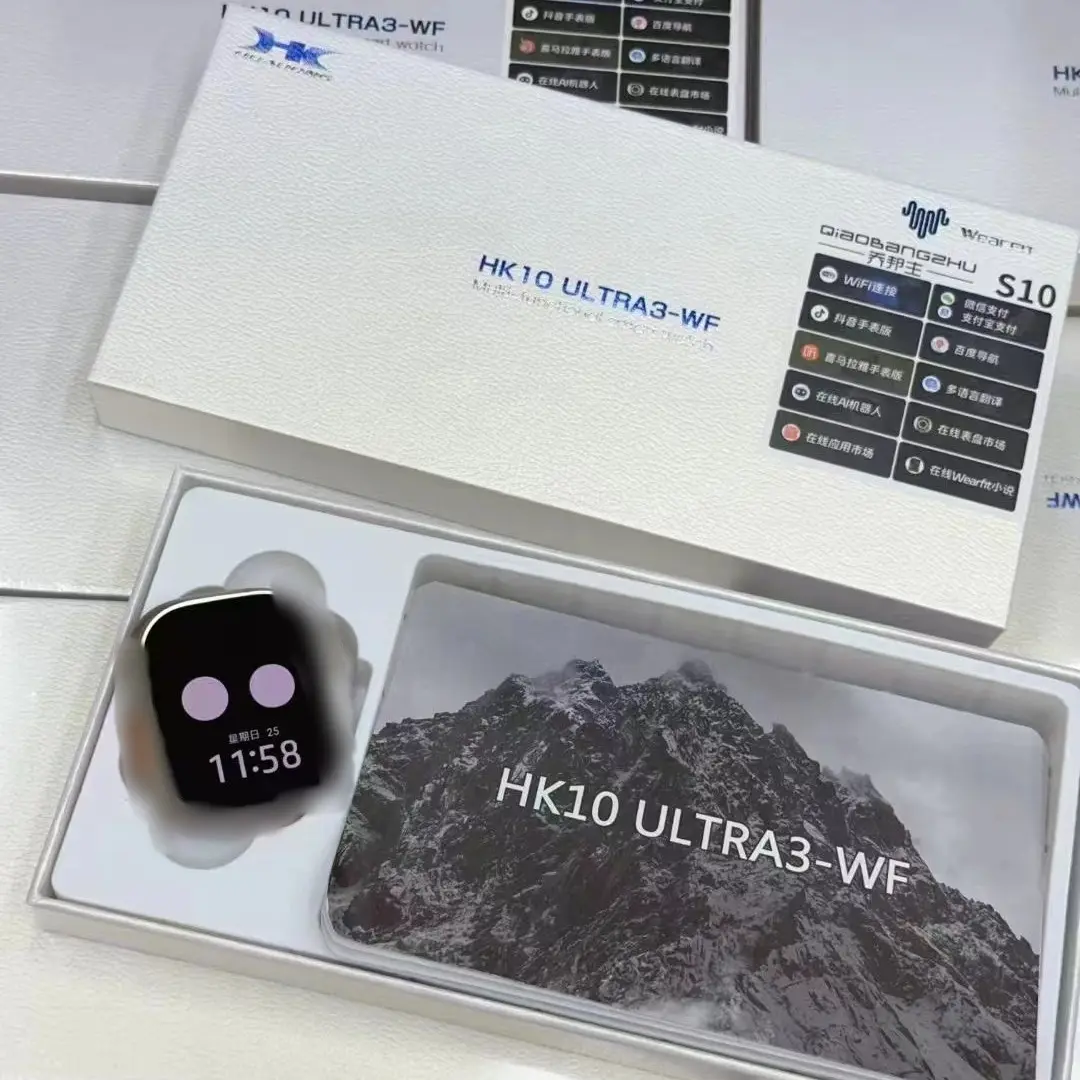 Ultra3-WF HK10 Smart Watch By Crossbody Qiaobangzhu New Release Bluetooth Call Heart Rate Monitor Fitness Tracker Off-Road Gear