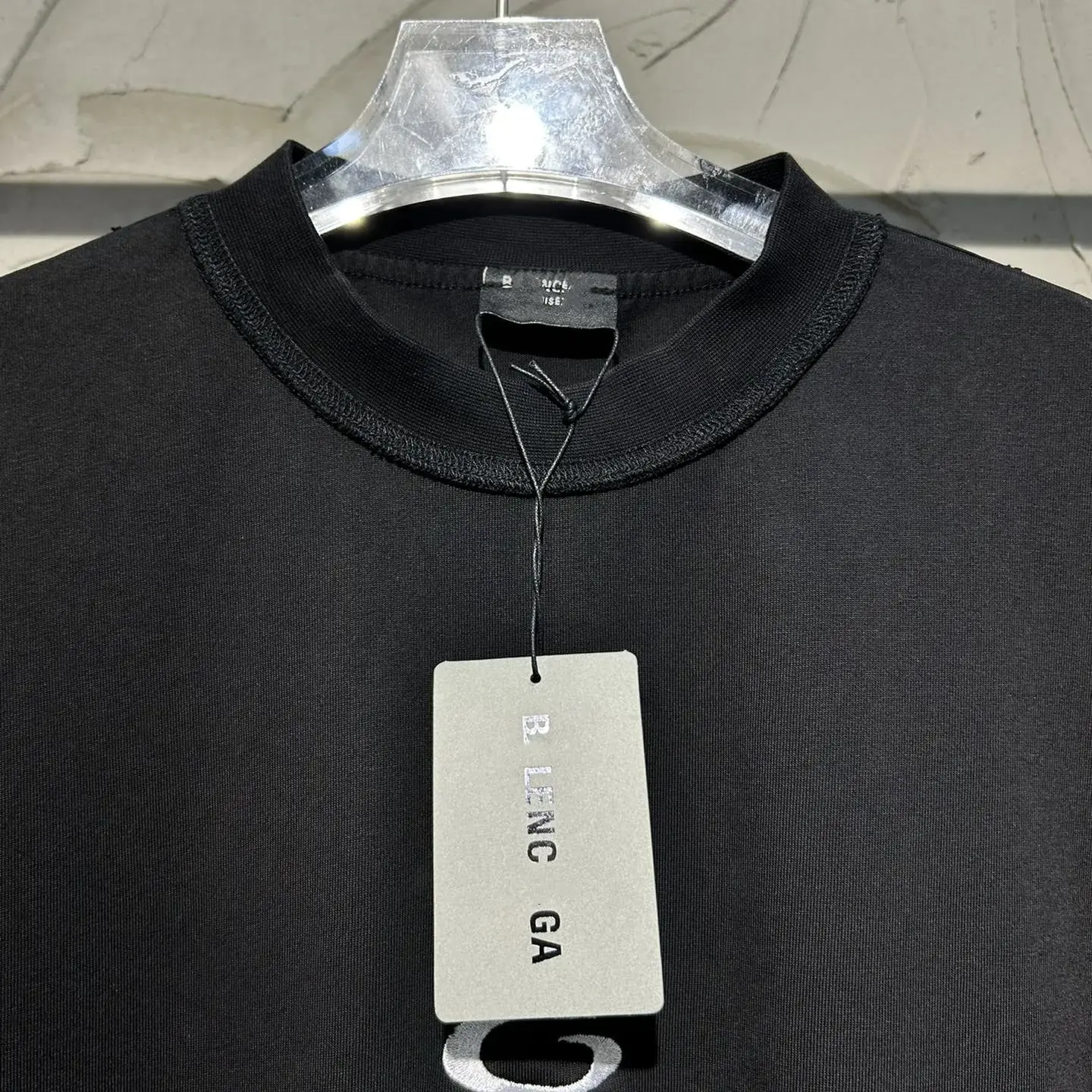 Paris B Home Summer New Washed Letter Print Crew Neck Short Sleeve Men's T-shirt Breathable Casual Top for All Seasons