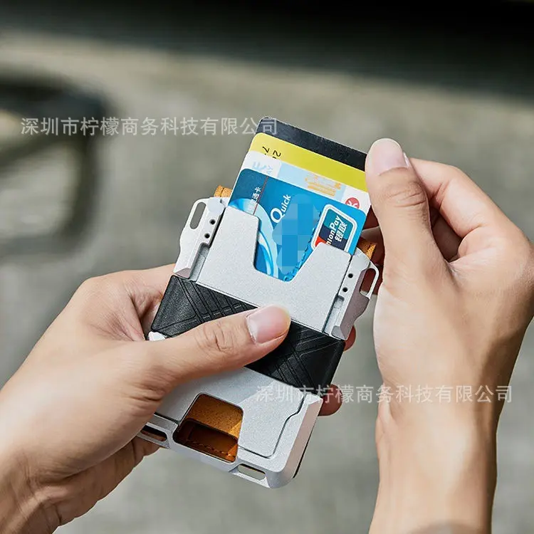 Metal Rfid Card Holder Wallet Driver's License Protective Sleeve Anti-theft Aluminum Alloy Credit Card Clip Bank