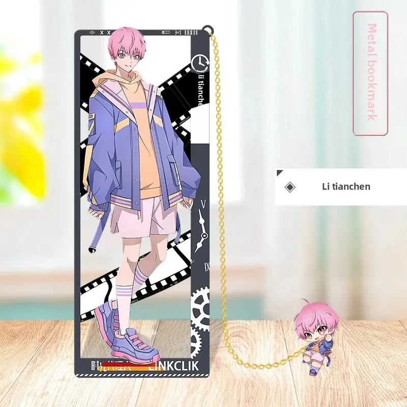 Anime Time Agent Metal Bookmark Two-Dimensional Grain Pattern High Definition Multiple Character Options Student Gift Home Decor