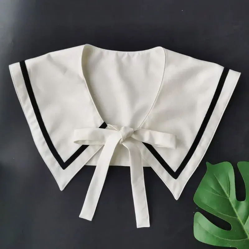 Korean Style New Fashion Tie-Up Small Scarf Sun Protection British Academy Sea Service Decorative Fake Collar Suit Versatile