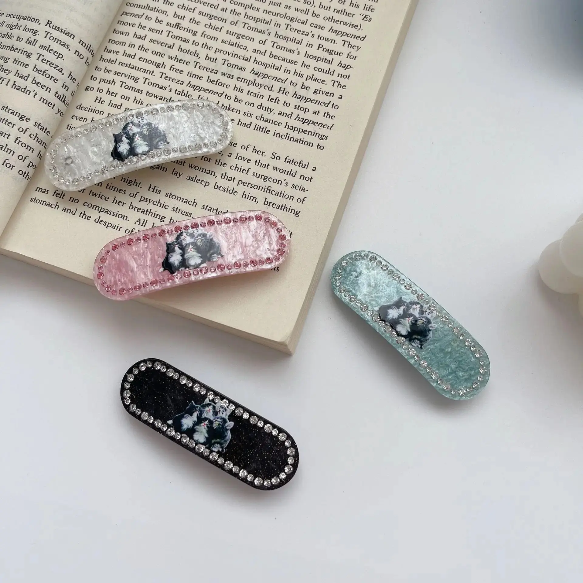 Cute Cat Spring Clip Women's Style Cold Atmosphere Design Hair Clamp Professional Salon Partition Fixed Hair Clip China Origin