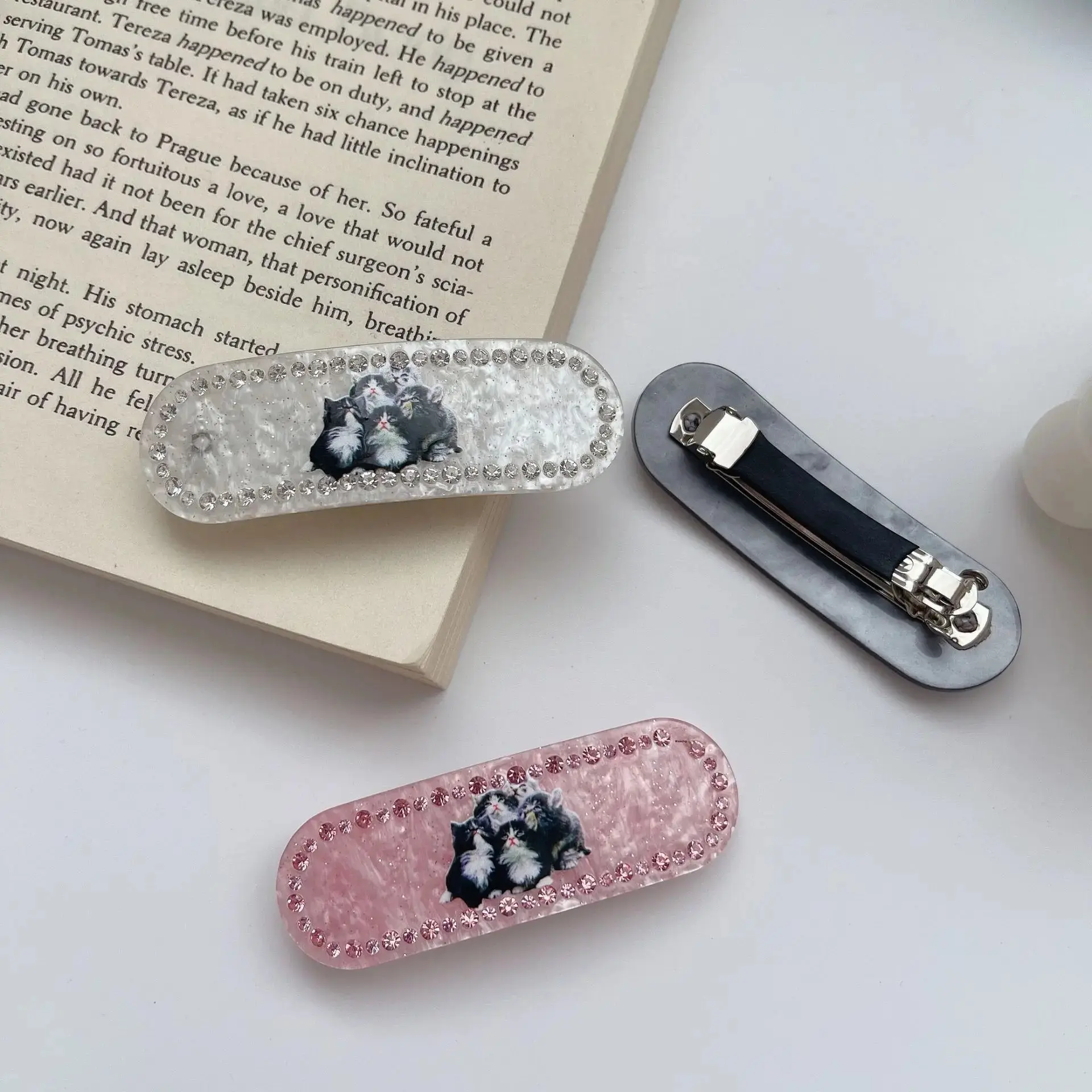 Cute Cat Spring Clip Women's Style Cold Atmosphere Design Hair Clamp Professional Salon Partition Fixed Hair Clip China Origin