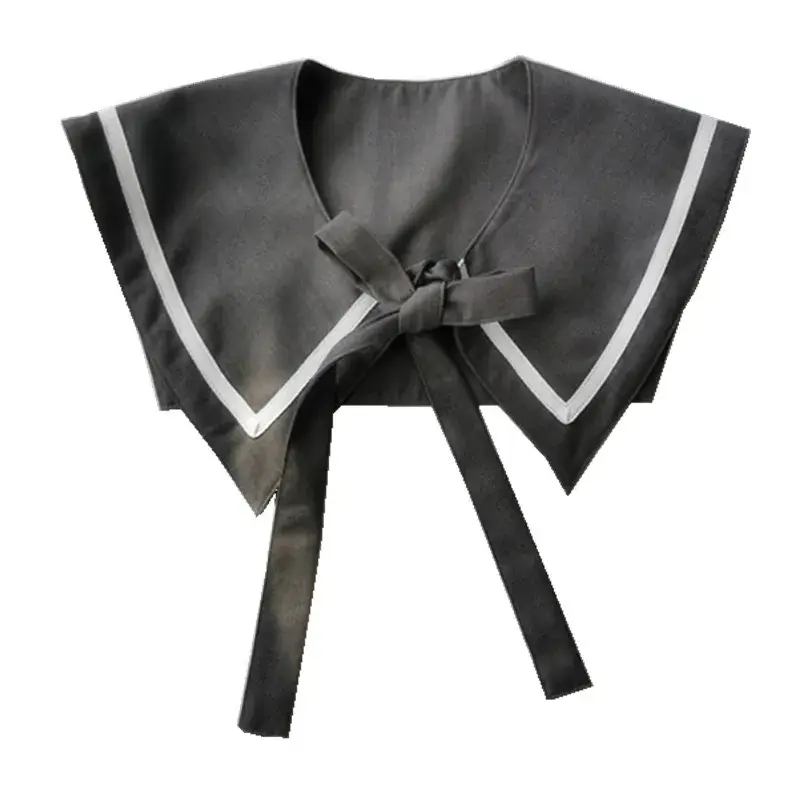Korean Style New Fashion Tie-Up Small Scarf Sun Protection British Academy Sea Service Decorative Fake Collar Suit Versatile