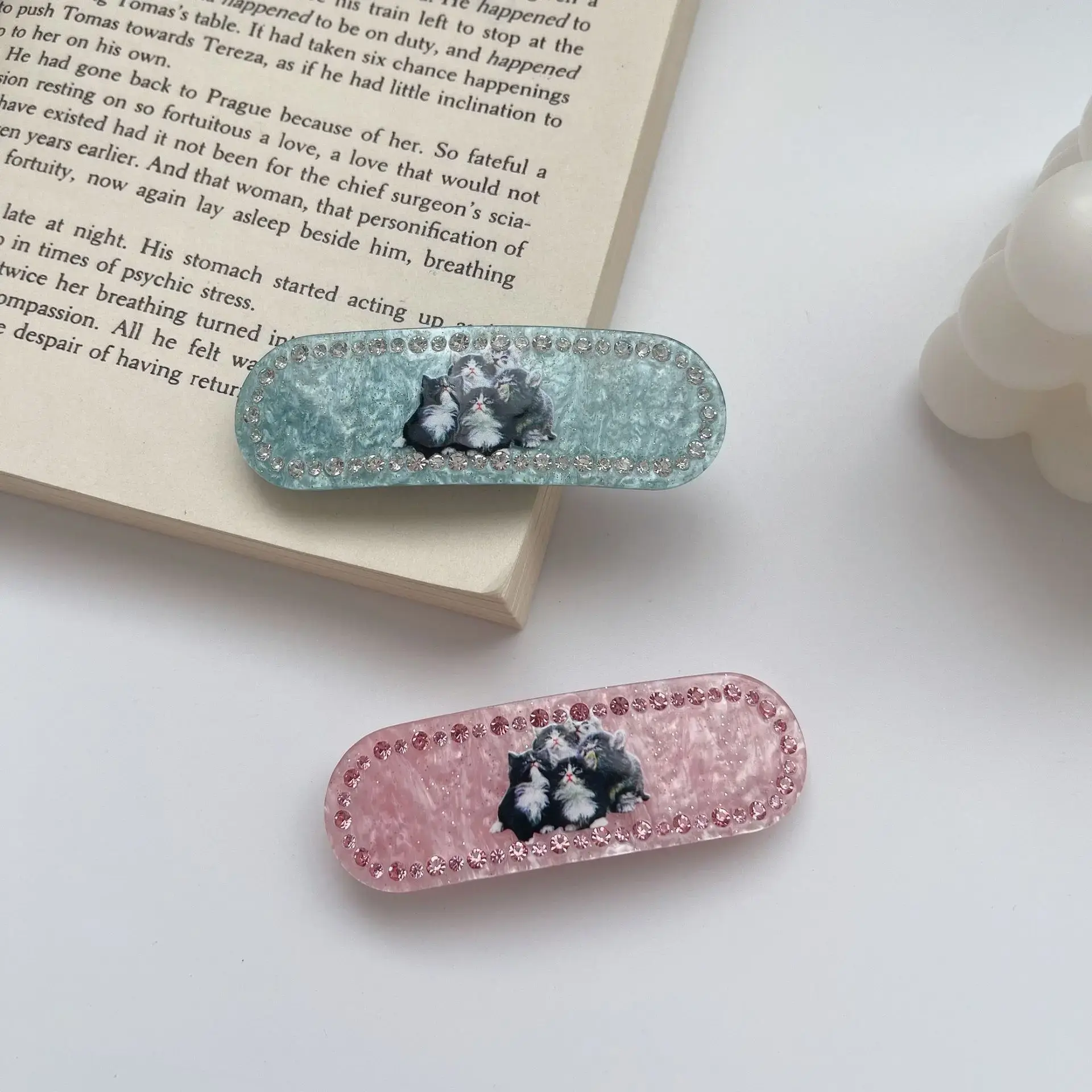 Cute Cat Spring Clip Women's Style Cold Atmosphere Design Hair Clamp Professional Salon Partition Fixed Hair Clip China Origin