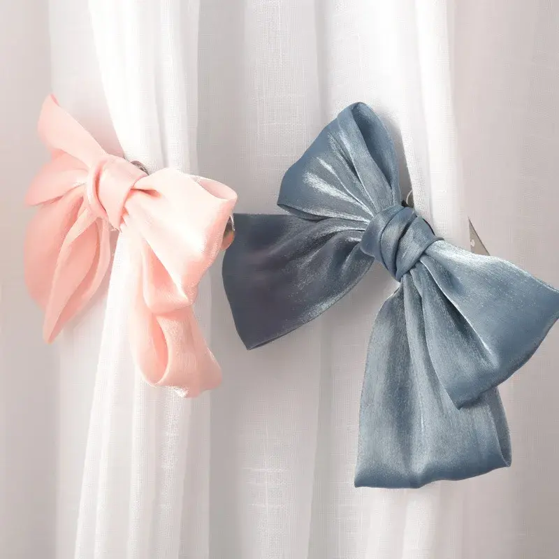 Modern Simple Curtain Clip Floral Style Tying Strap Storage Bow Knot Clip Home Decor Accessories Window Curtain Cord