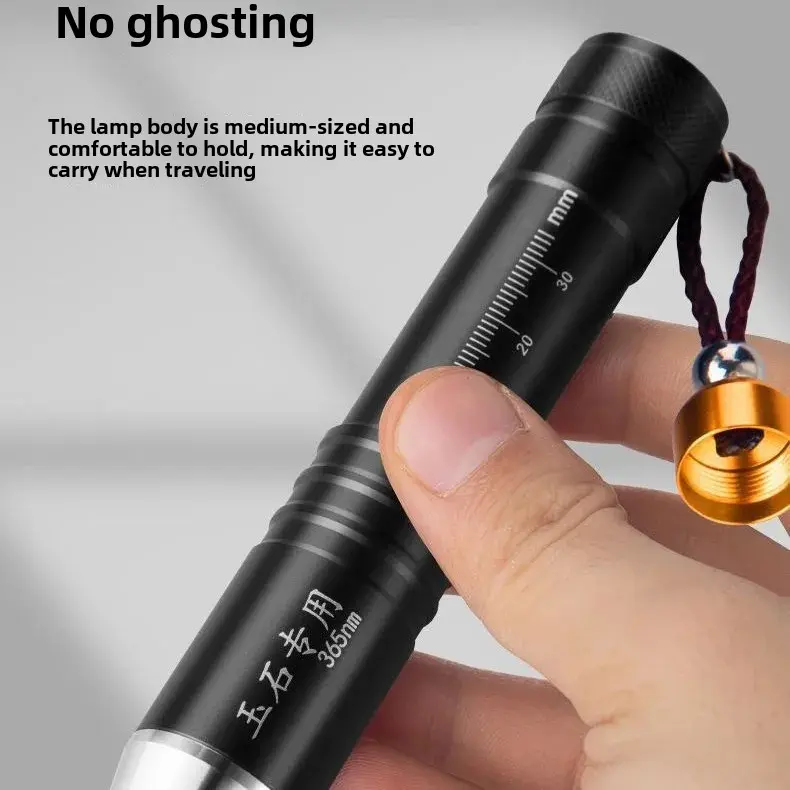 Professional Grade Jewelry Looping Flashlight Ultra Bright 365 Degree Purple Light For Gemstone Inspection And Identification